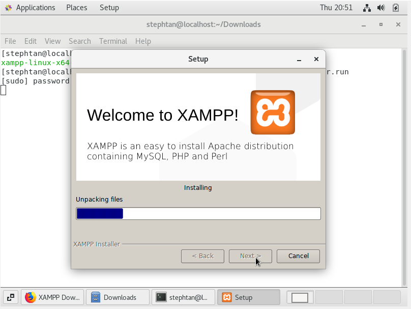 2020-06-18_XAMPP_Welcome_Loading.png